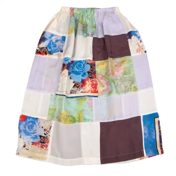 tricot COMME des GARCONS Flower Printed Patchwork Skirt K-127938_002