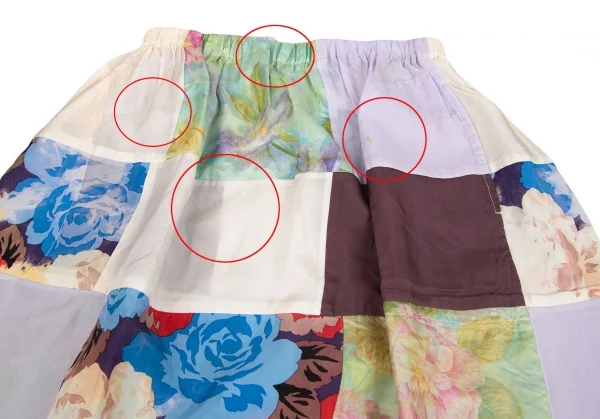 tricot COMME des GARCONS Flower Printed Patchwork Skirt K-127938_003