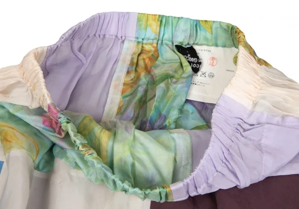 tricot COMME des GARCONS Flower Printed Patchwork Skirt K-127938_008