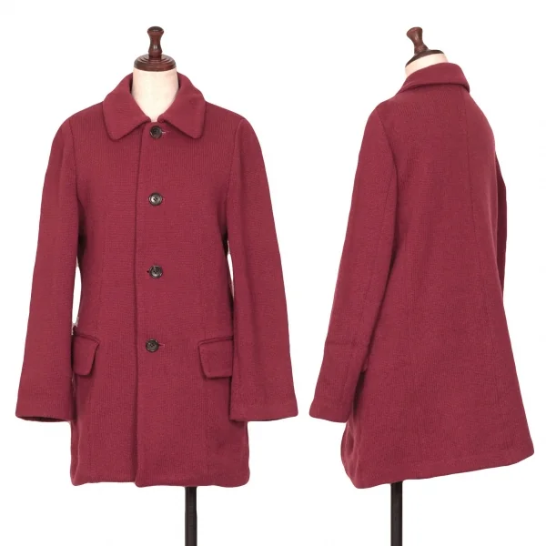 tricot COMME des GARCONS Wool Knit Jacket Bordeaux S-M K-127941_001