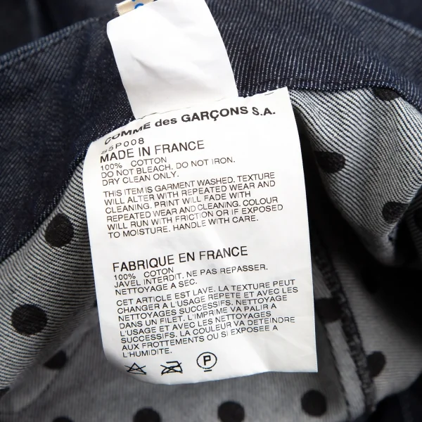 COMME des GARCONS Dot Inside Belted Wide Jeans K-127945_016