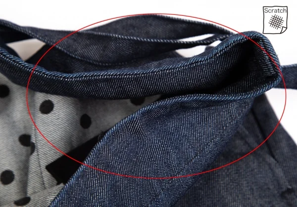 COMME des GARCONS Dot Inside Belted Wide Jeans K-127945_006