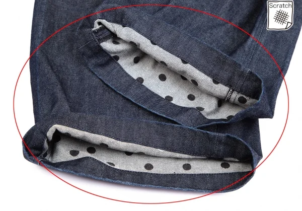 COMME des GARCONS Dot Inside Belted Wide Jeans K-127945_009