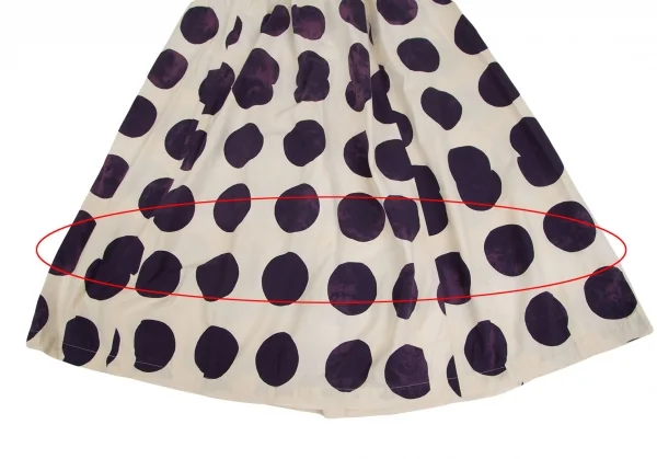 COMME des GARCONS Bleached Dot Print Skirt K-127946_005
