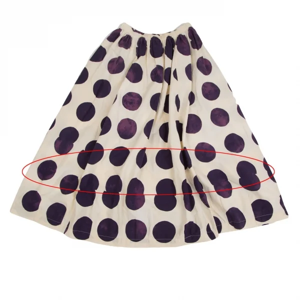 COMME des GARCONS Bleached Dot Print Skirt K-127946_008