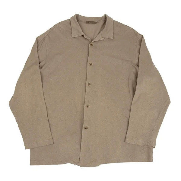 Y's for men Cotton Long Sleeve Shirt Brown S-M K-127959_001