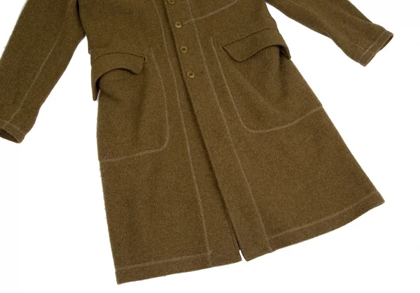 Yohji Yamamoto POUR HOMME Wool Pocket Design Long Coat K-127964_010