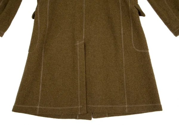 Yohji Yamamoto POUR HOMME Wool Pocket Design Long Coat K-127964_014