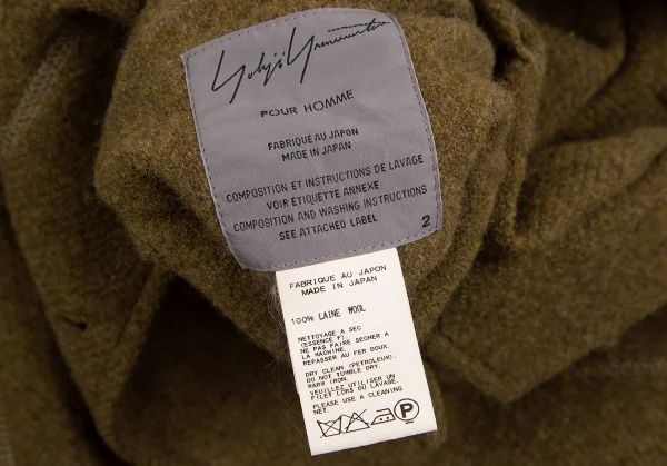 Yohji Yamamoto POUR HOMME Wool Pocket Design Long Coat K-127964_018