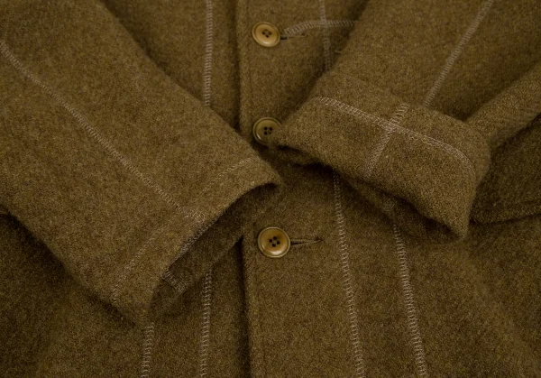 Yohji Yamamoto POUR HOMME Wool Pocket Design Long Coat K-127964_009