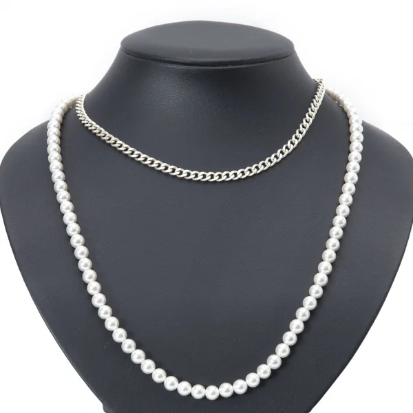 サイトS’yte チェーンパールネックレス シルバー K-127966_001
