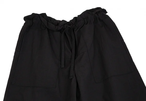 イッセイミヤケ ミーISSEY MIYAKE me ナイロンウエスト絞りワイドパンツ 黒F K-127994_002