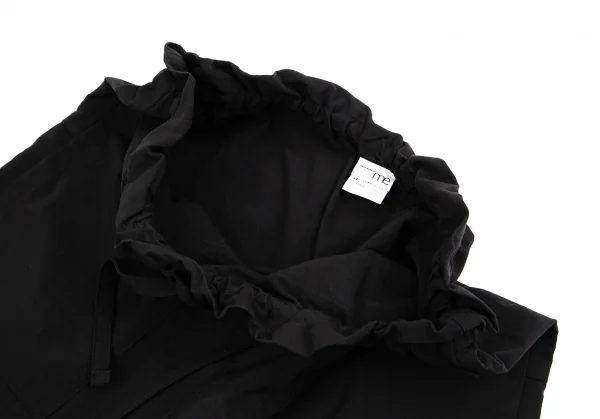 イッセイミヤケ ミーISSEY MIYAKE me ナイロンウエスト絞りワイドパンツ 黒F K-127994_003