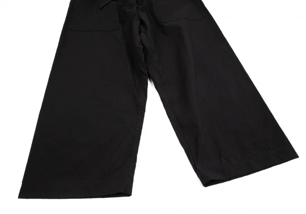 イッセイミヤケ ミーISSEY MIYAKE me ナイロンウエスト絞りワイドパンツ 黒F K-127994_006