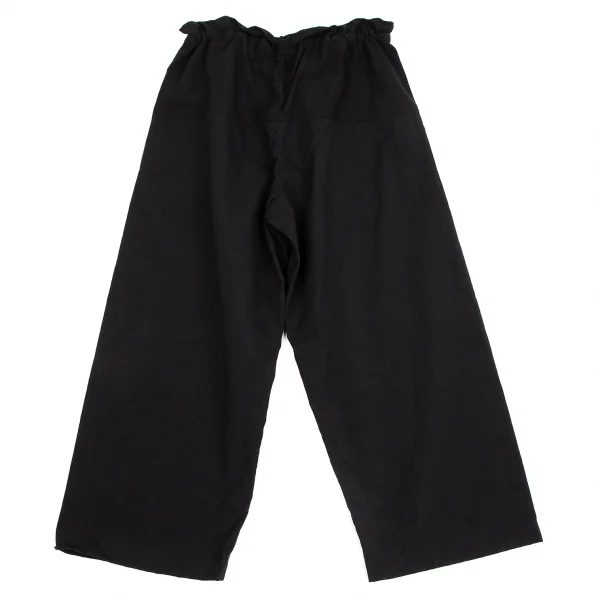 イッセイミヤケ ミーISSEY MIYAKE me ナイロンウエスト絞りワイドパンツ 黒F K-127994_008