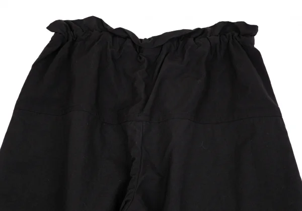 イッセイミヤケ ミーISSEY MIYAKE me ナイロンウエスト絞りワイドパンツ 黒F K-127994_009
