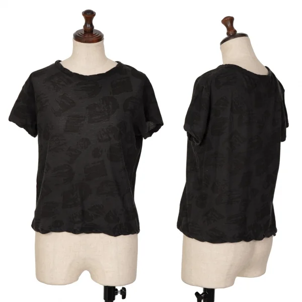 Y's Printed T Shirt Black 2 K-127997_001