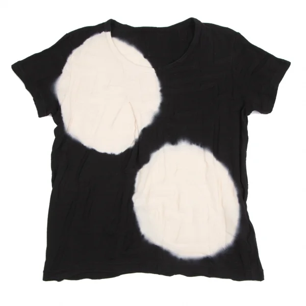 Y's Dot Discharge Printing Jacquard Knit T Shirt Black 2 K-127998_001