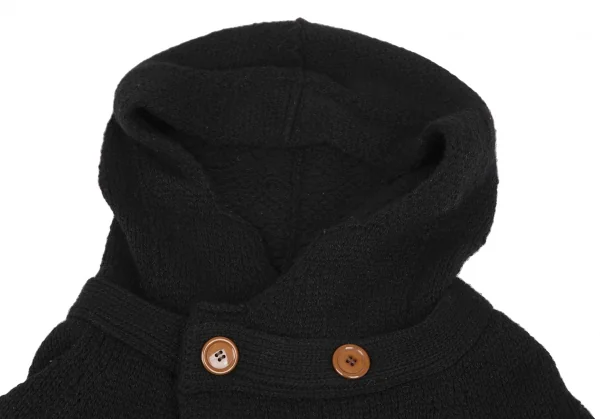 Y's Wool Low Gauge Hooded Double  Knit Coat K-128005_004