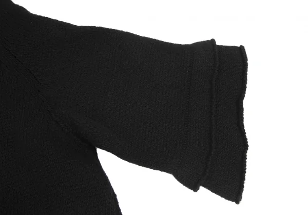 Y's Wool Low Gauge Hooded Double  Knit Coat K-128005_006