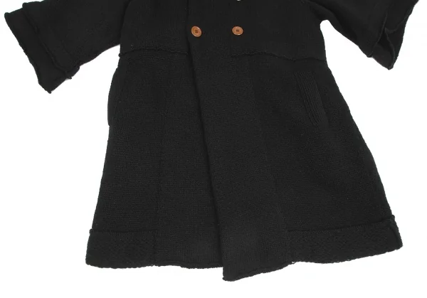 Y's Wool Low Gauge Hooded Double  Knit Coat K-128005_008