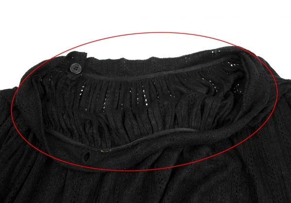 Y's Poly Linen Needle Cut Striped Gathers Skirt K-128007_006