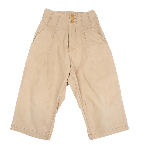 ワイズY's バックレースアップクロップドパンツ ベージュ1 K-128013_001