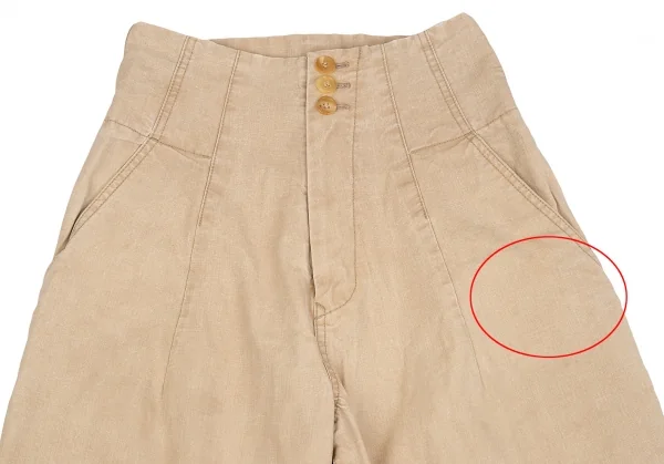 ワイズY's バックレースアップクロップドパンツ ベージュ1 K-128013_002