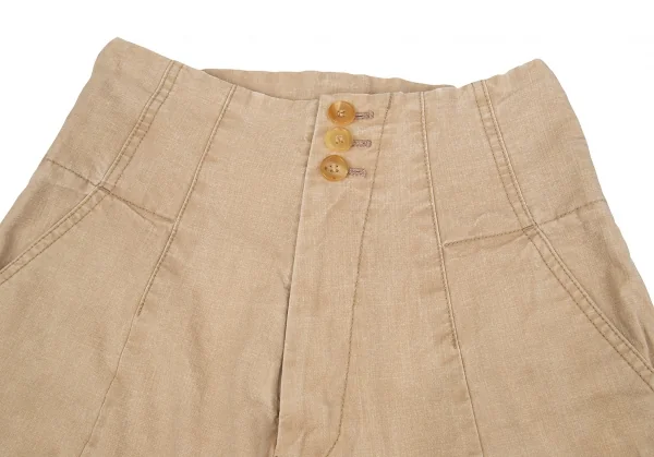 ワイズY's バックレースアップクロップドパンツ ベージュ1 K-128013_004