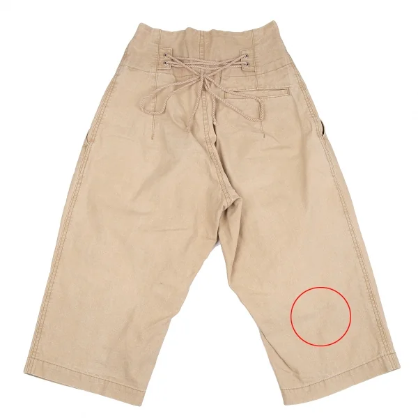 ワイズY's バックレースアップクロップドパンツ ベージュ1 K-128013_014