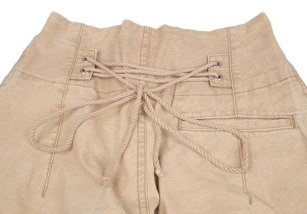 ワイズY's バックレースアップクロップドパンツ ベージュ1 K-128013_016