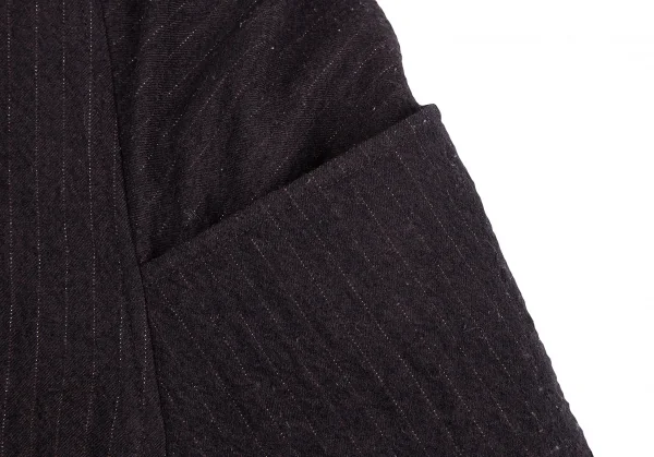 Y's Glitter Stripe Asymmetry Wool Dropped Crotch Pants K-128015_012