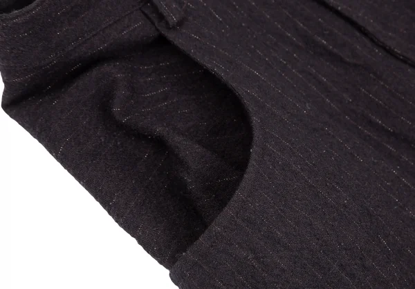 Y's Glitter Stripe Asymmetry Wool Dropped Crotch Pants K-128015_006