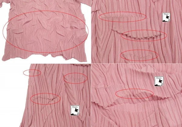 ISSEY MIYAKE Wrinkle Pleats Mock Neck T Shirt K-128022_011