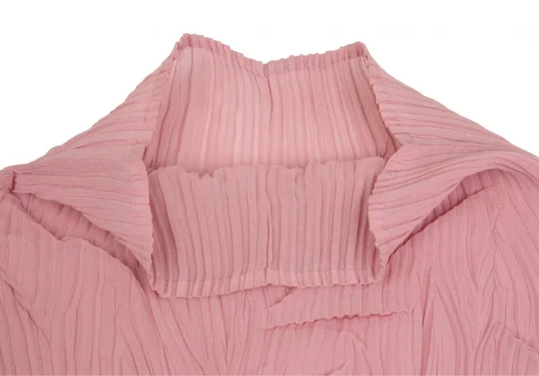 ISSEY MIYAKE Wrinkle Pleats Mock Neck T Shirt K-128022_004