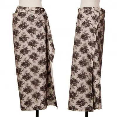 tricot COMME des GARCONS Mesh Floral Wrap Skirt