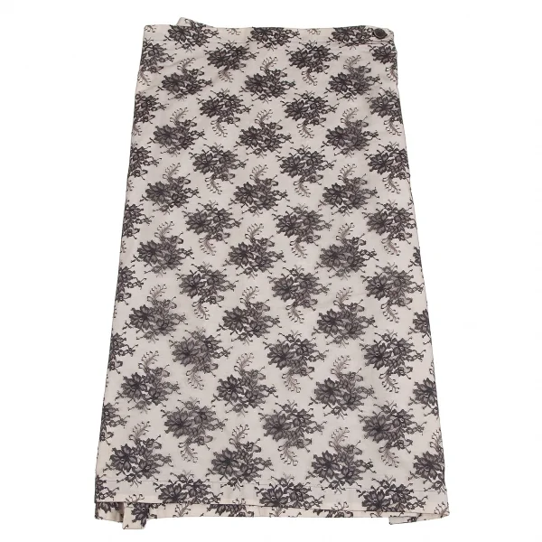 tricot COMME des GARCONS Mesh Floral Wrap Skirt K-128030_002