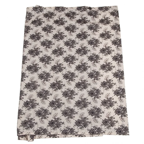 tricot COMME des GARCONS Mesh Floral Wrap Skirt K-128030_007