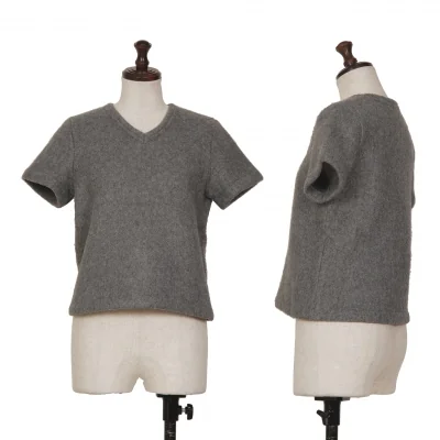 COMME des GARCONS Poly Rayon V Neck Knit T Shirt