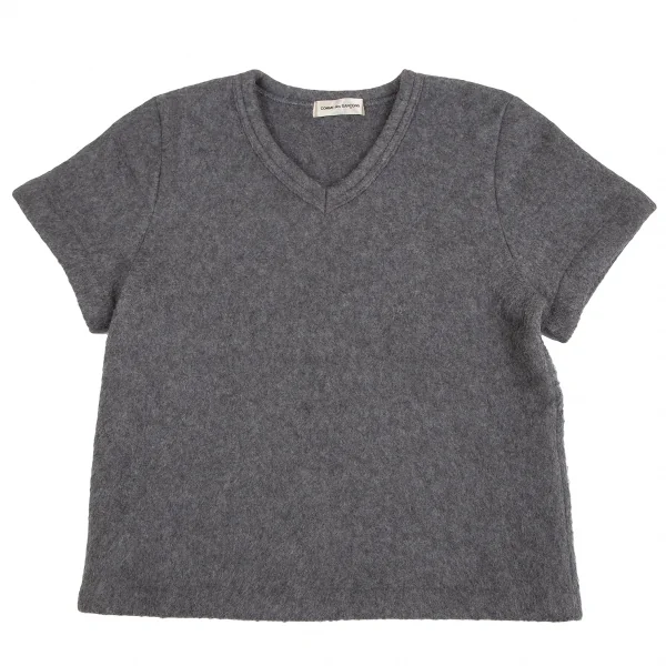 COMME des GARCONS Poly Rayon V Neck Knit T Shirt K-128035_002