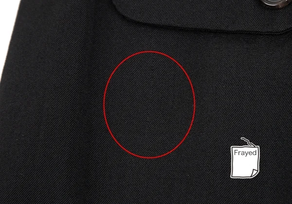 COMME des GARCONS Wool Gabardine Hem Tuck Button Shorts K-128036_012