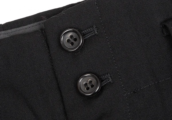 COMME des GARCONS Wool Gabardine Hem Tuck Button Shorts K-128036_003