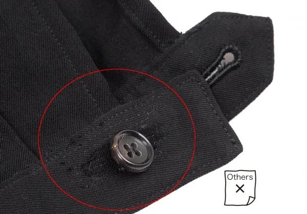 COMME des GARCONS Wool Gabardine Hem Tuck Button Shorts K-128036_008