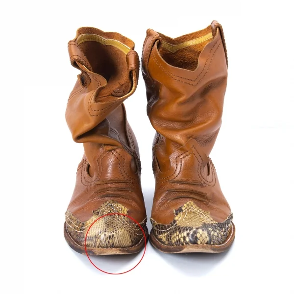 JUNYA WATANABE MAN PINK Leather Western Boots K-128037_002