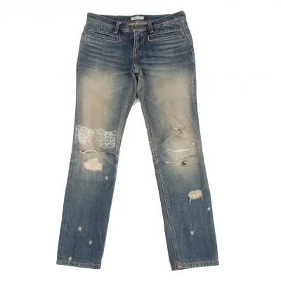 UNDERCOVER But beautiful Crash Design Straight Jeans
