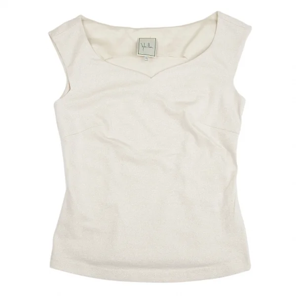 シビラSybilla コットン混グリッタータンクトップ アイボリーM K-128048_002