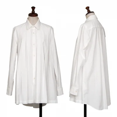 COMME des GARCONS Pleated Cotton Long Sleeve Shirt