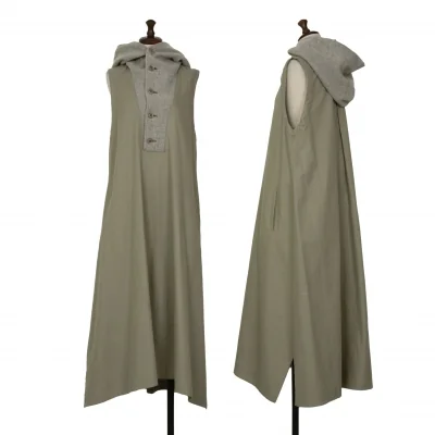 Y's Cotton Switching Sleeveless Flare Dress