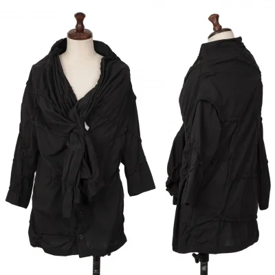 Y's Tucked Stole Neck Cardigan