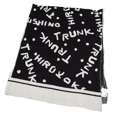 HIROKO KOSHINO TRUNK Flocky Logo Stole